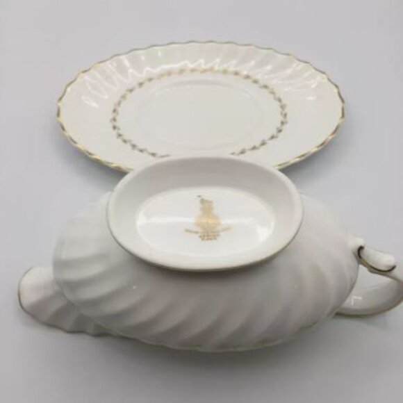 Royal Doulton ADRIAN China Gravy Boat And Saucer 4816 England - Picture 4 of 6